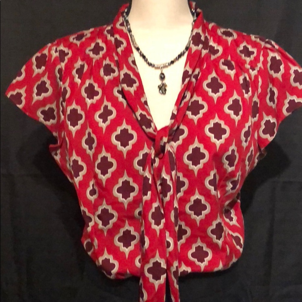 Cap sleeve button up shirt